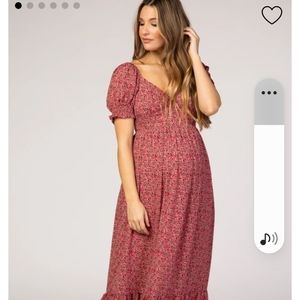 Pink Blush maternity boho dress